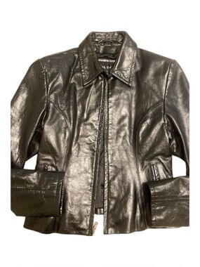 Y2K Vintage Wilson’s Leather Zip Up Jacket Sz S - GREAT CONDITION!